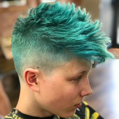 Turquoise Side-Parted Mohawk Hairstyles (Photo 1 of 20)