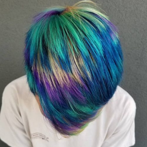 Turquoise Side-Parted Mohawk Hairstyles (Photo 12 of 20)