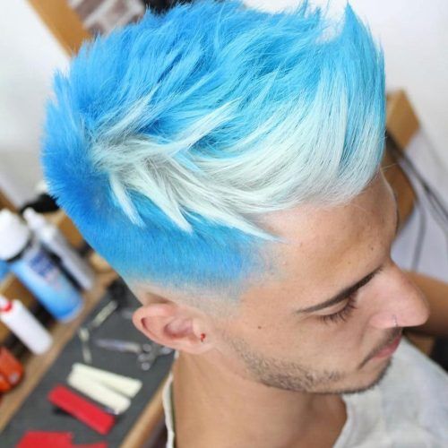 Turquoise Side-Parted Mohawk Hairstyles (Photo 14 of 20)