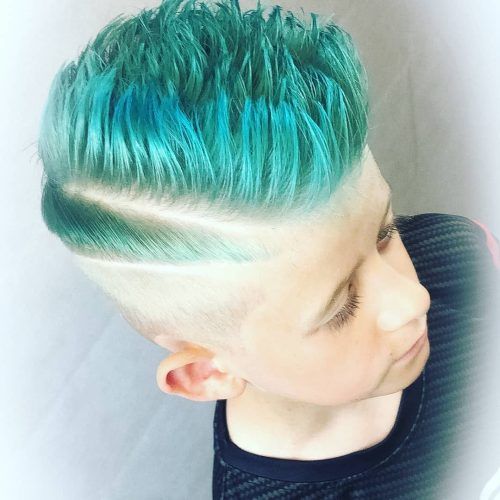 Turquoise Side-Parted Mohawk Hairstyles (Photo 11 of 20)