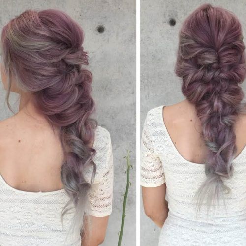 Mermaid Fishtail Hairstyles With Hair Flowers (Photo 1 of 20)