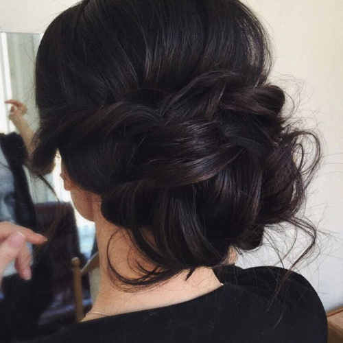 Messy Buns Updo Bridal Hairstyles (Photo 9 of 20)