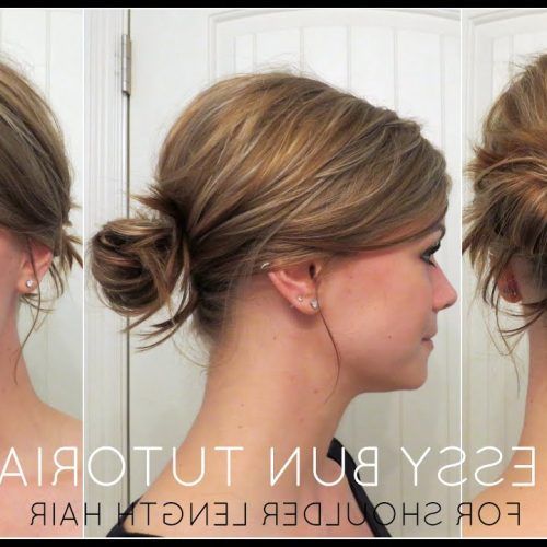 Messy Bun Wedding Hairstyles For Shorter Hair (Photo 13 of 20)