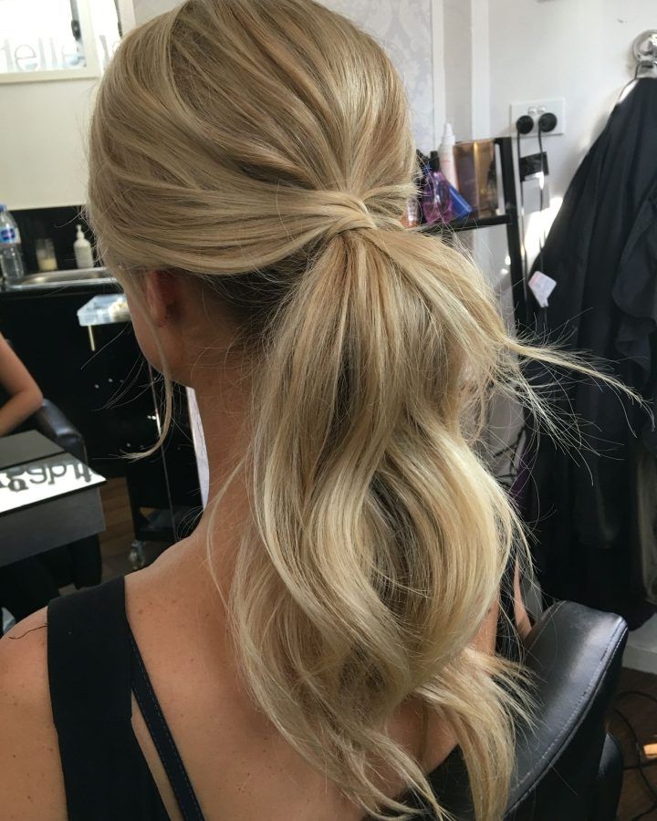 2024 Latest Lustrous Blonde Updo Ponytail Hairstyles