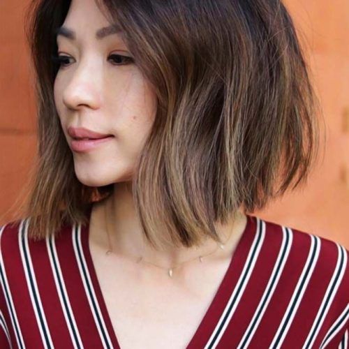 Middle-Parted Messy Lob Haircuts (Photo 11 of 20)