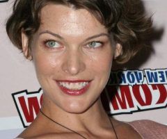 15 Collection of Milla Jovovich Curly Short Cropped Bob Hairstyles