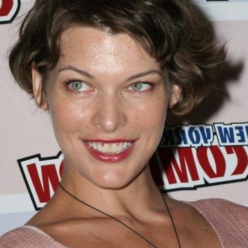 Milla Jovovich Curly Short Cropped Bob Hairstyles (Photo 1 of 15)