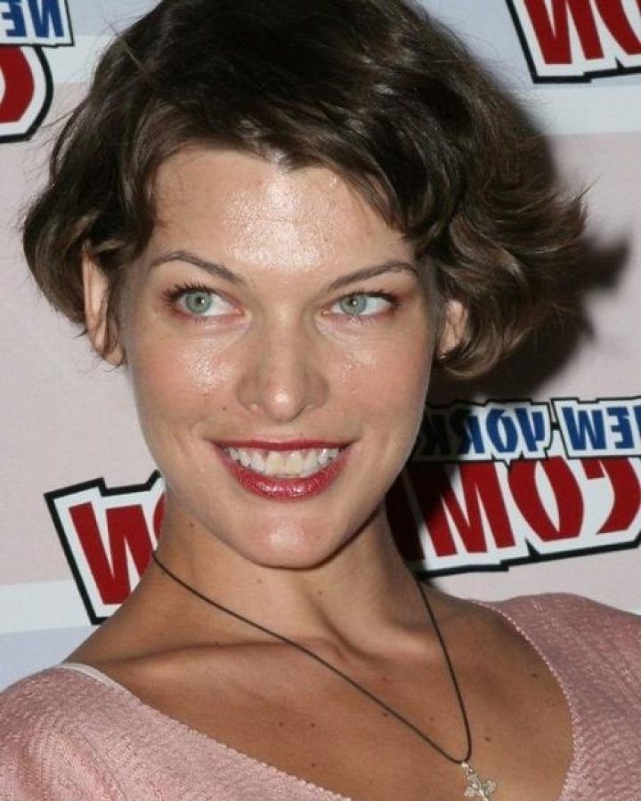 15 Collection of Milla Jovovich Curly Short Cropped Bob Hairstyles