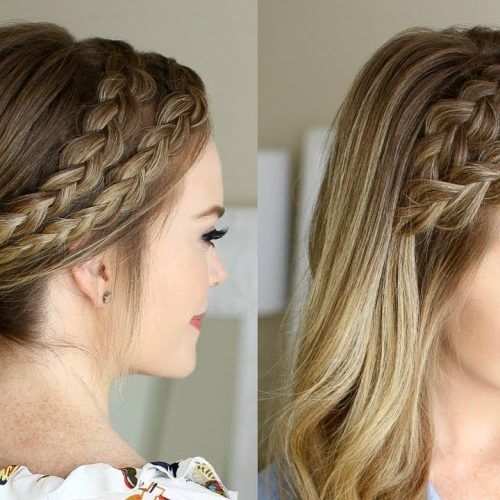 Double Headband Braided Hairstyles With Flowers (Photo 9 of 20)