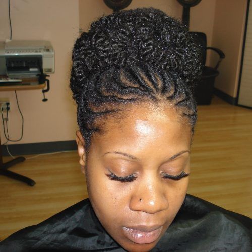 African Braids Updo Hairstyles (Photo 7 of 15)