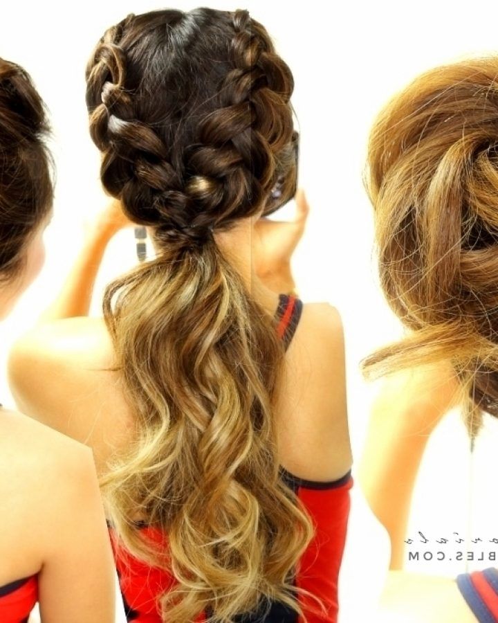 20 Inspirations Unique Braided Up-do Ponytail Hairstyles