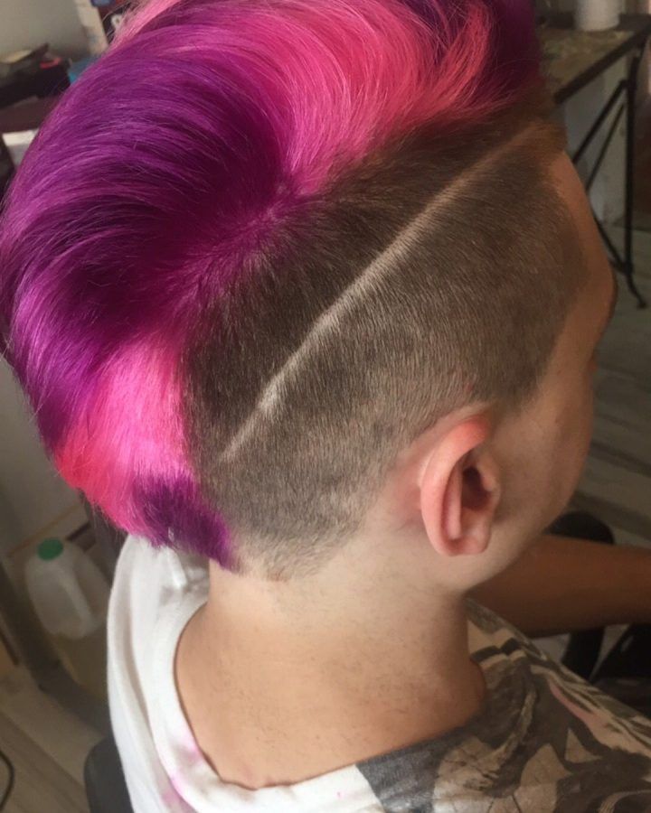 2024 Popular Pink and Purple Mohawk Hairstyles