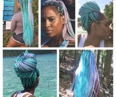 20 Ideas of Long Braids with Blue and Pink Yarn