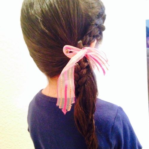 Brunette Ponytail Hairstyles With Braided Bangs (Photo 9 of 20)