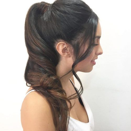 Brunette Prom Ponytail Hairstyles (Photo 3 of 20)