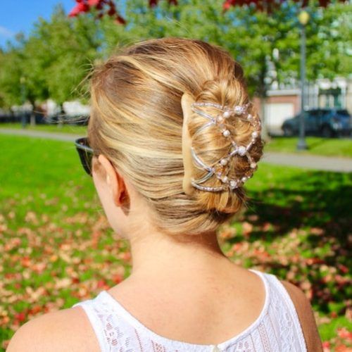 Bun Updo With Accessories For Thick Hair (Photo 10 of 15)