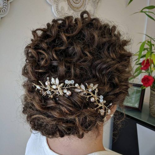 Curled Floral Prom Updos (Photo 5 of 20)