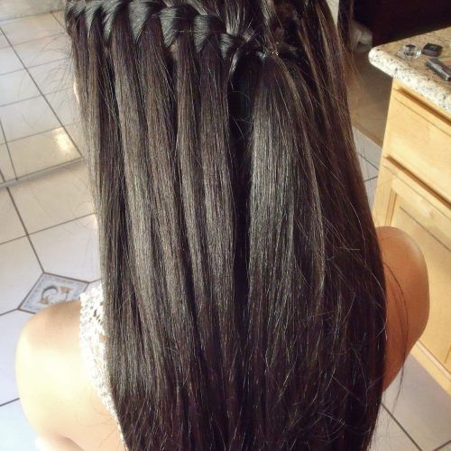 Double Braided Look Wedding Hairstyles For Straightened Hair (Photo 14 of 20)