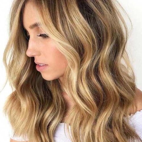 Golden Blonde Balayage On Long Curls Hairstyles (Photo 4 of 20)