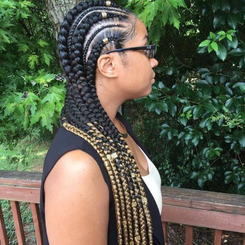 Long Braid Hairstyles With Golden Beads (Photo 1 of 20)