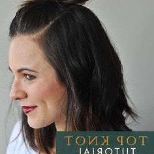 Medium Length Hairstyles With Top Knot (Photo 10 of 20)