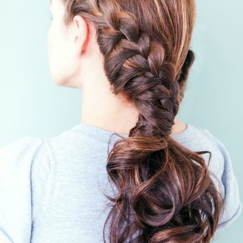 Messy Pony Hairstyles With Lace Braid (Photo 8 of 20)