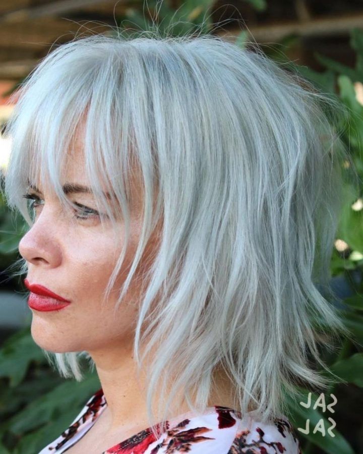 20 Ideas of Razored Gray Bob Hairstyles with Bangs