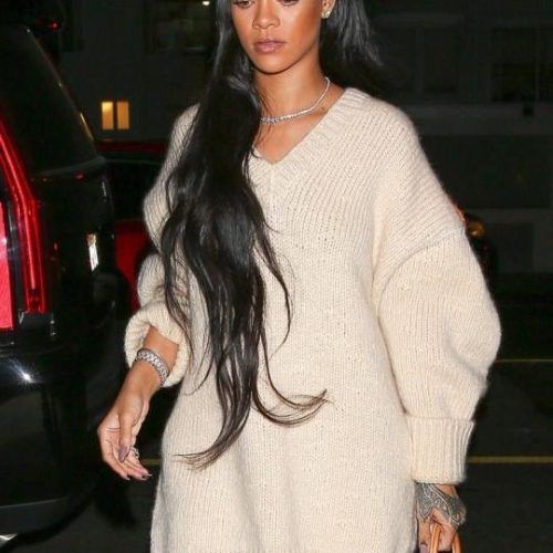 Rihanna Long Hairstyles (Photo 4 of 15)