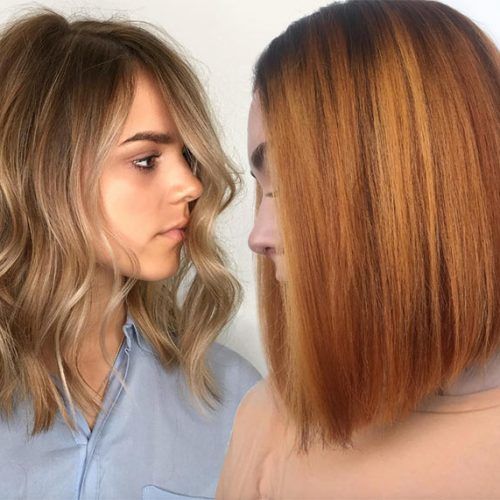 Rose Gold Blunt Lob Haircuts (Photo 16 of 20)