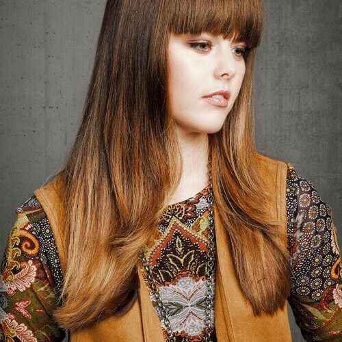 Round Face Long Hairstyles With Bangs (Photo 10 of 15)