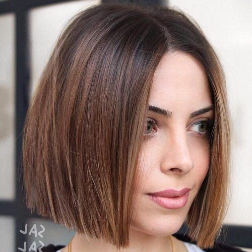 Shiny Strands Blunt Bob Hairstyles (Photo 9 of 20)