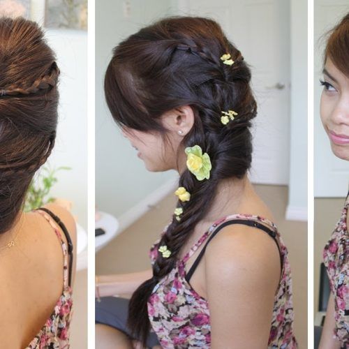 Side Pony Hairstyles With Fishbraids And Long Bangs (Photo 8 of 20)