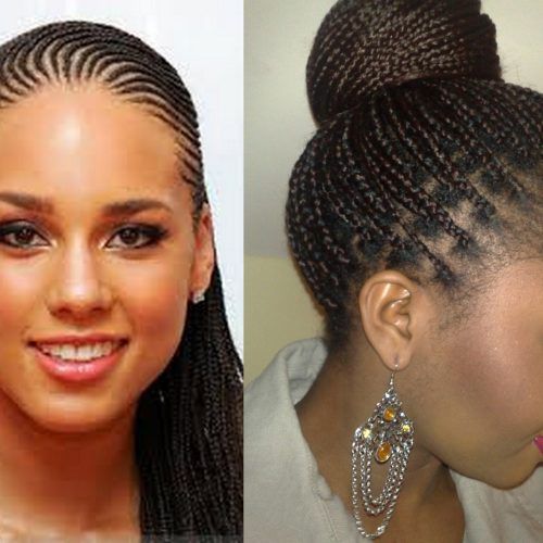 Angled Cornrows Hairstyles With Braided Parts (Photo 20 of 20)