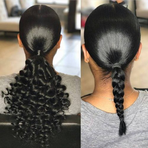 Asymmetrical Braids With Curly Pony (Photo 6 of 15)