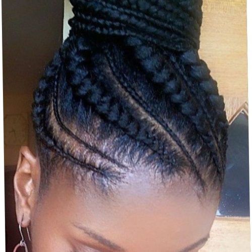 Big Updo Cornrows Hairstyles (Photo 2 of 15)