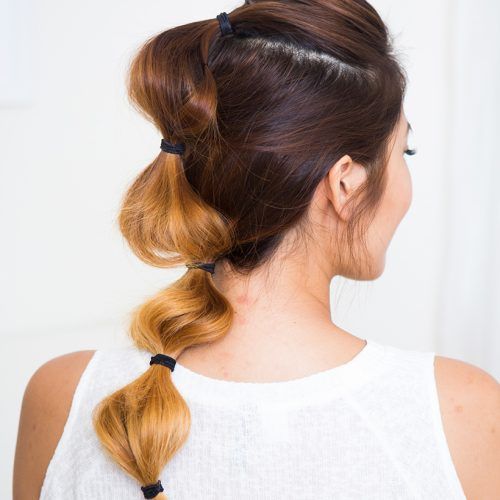 Bubble Braid Updo Hairstyles (Photo 9 of 20)