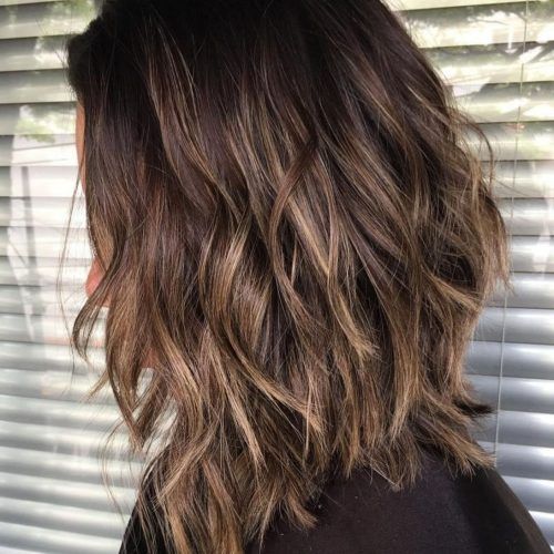 Caramel Lob Hairstyles With Delicate Layers (Photo 8 of 20)
