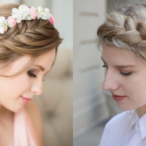 Cascading Curly Crown Braid Hairstyles (Photo 6 of 20)