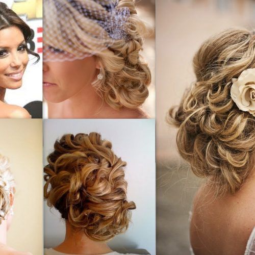 Curly Bridal Bun Hairstyles With Veil (Photo 15 of 20)