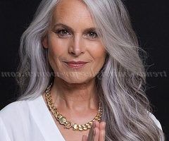 2024 Popular Long Hairstyles for Grey Hair