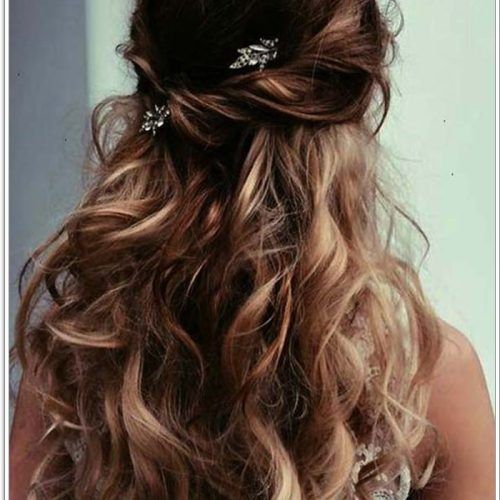 Long Half-Updo Hairstyles With Accessories (Photo 13 of 20)