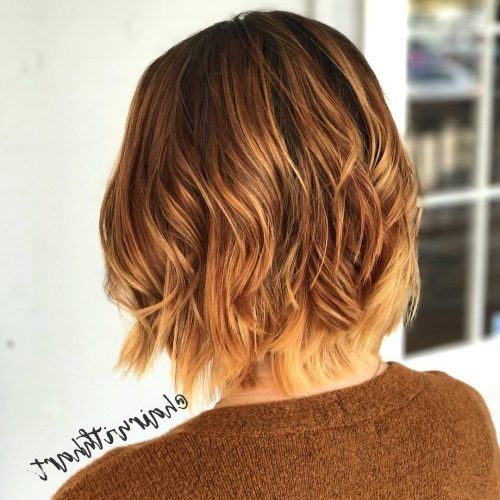 Medium Haircuts With Fiery Ombre Layers (Photo 10 of 20)