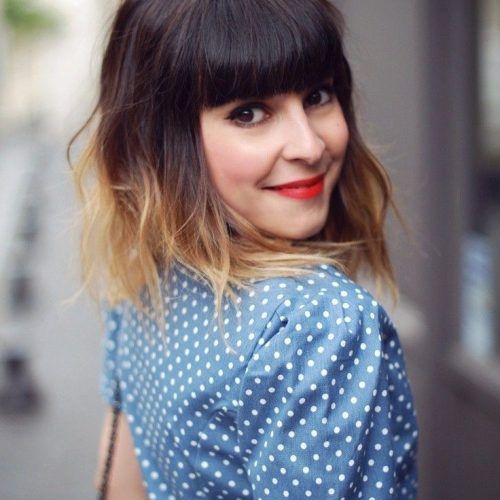 Medium Hairstyles With Blunt Bangs (Photo 6 of 20)
