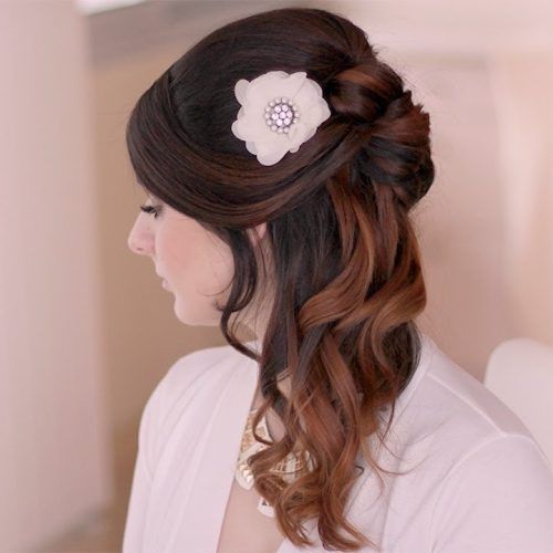 Part Up Part Down Wedding Hairstyles (Photo 7 of 15)