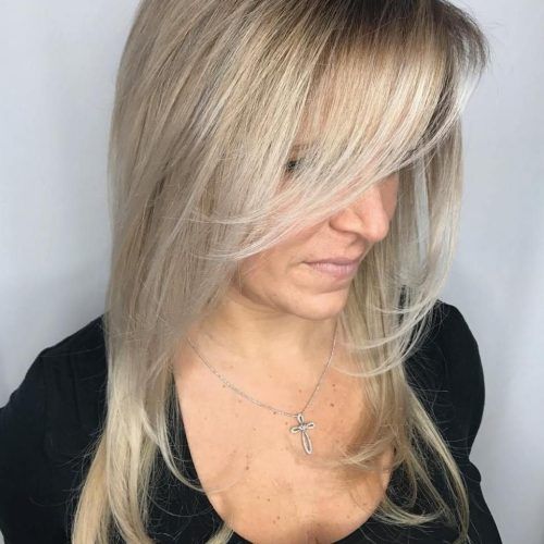 Platinum Layered Side Part Hairstyles (Photo 18 of 20)