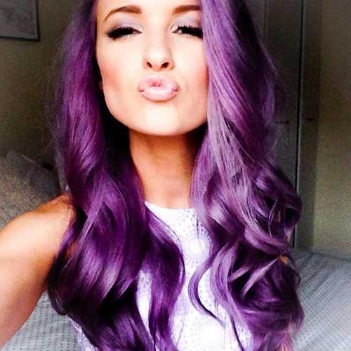 Purple Long Hairstyles (Photo 7 of 15)