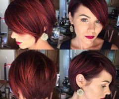 20 Best Collection of Reddish Brown Layered Pixie Bob Hairstyles