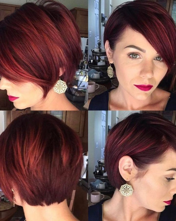20 Best Collection of Reddish Brown Layered Pixie Bob Hairstyles