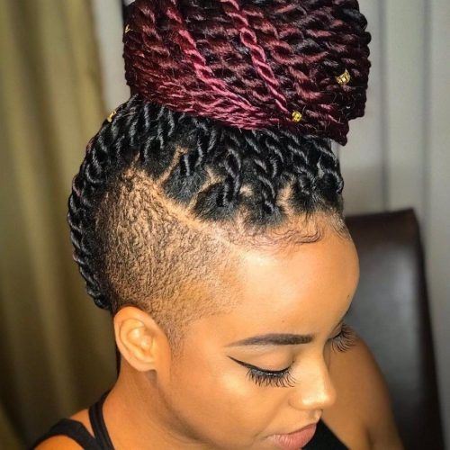 Side-Shaved Cornrows Braids Hairstyles (Photo 6 of 21)