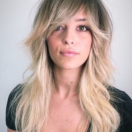 Side-Swept Feathered Bangs Hairstyles (Photo 7 of 20)